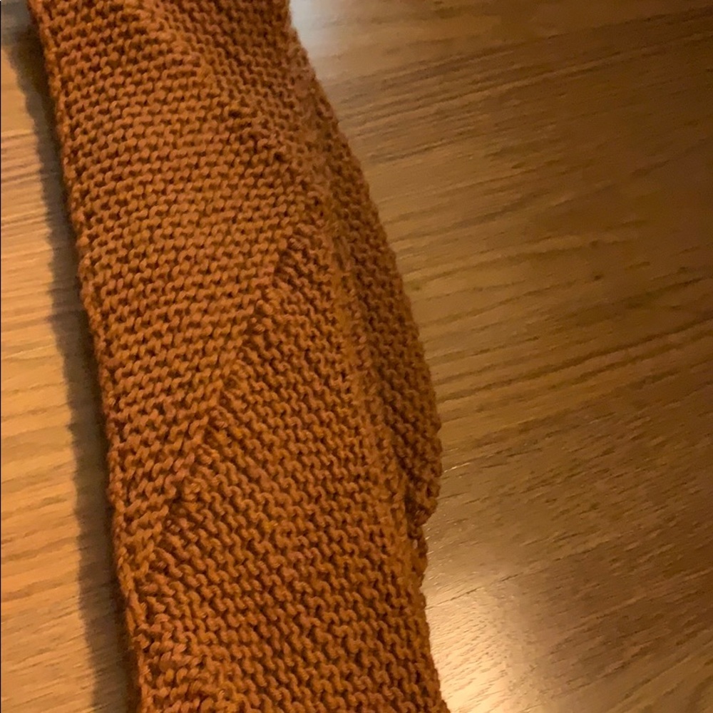 COPY - Etsy hand knit crochet infinity scarf sienna brown